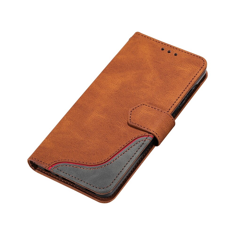 เคส Samsung Galaxy A52/A52 5G/A52s 5G #เคสฝาพับหนัง PU มีช่องเสียบบัตร Tri-color Splicing Skin-touch Feeling Protector PU Leather