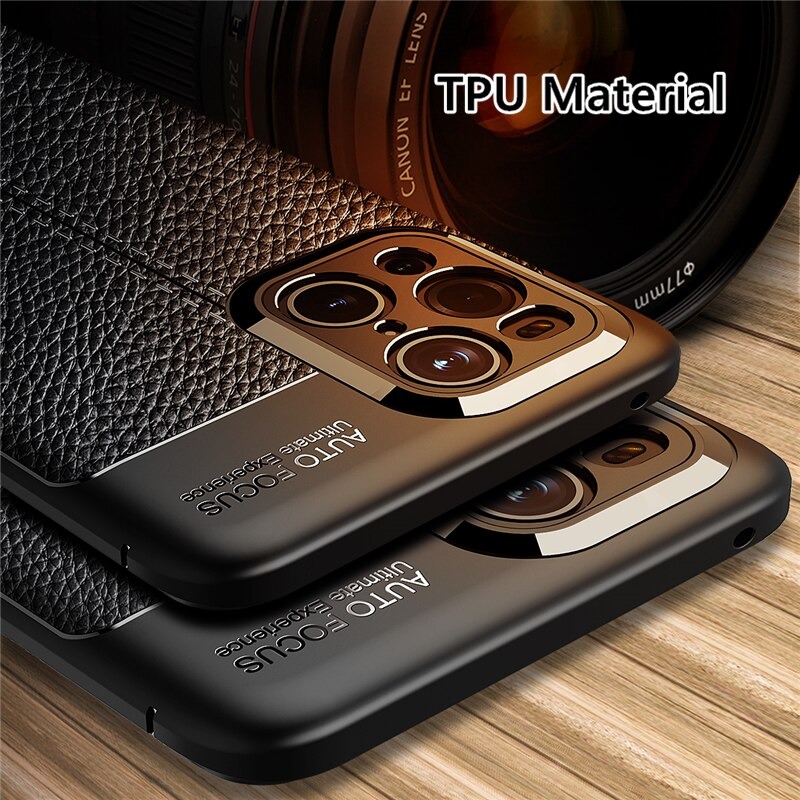 เคส OPPO Find X3 Pro#เคสฝาหลัง TPU ผิวลิ้นจี่ช่วยป้องกันลายนิ้วมือและกันลื่นได้ดี