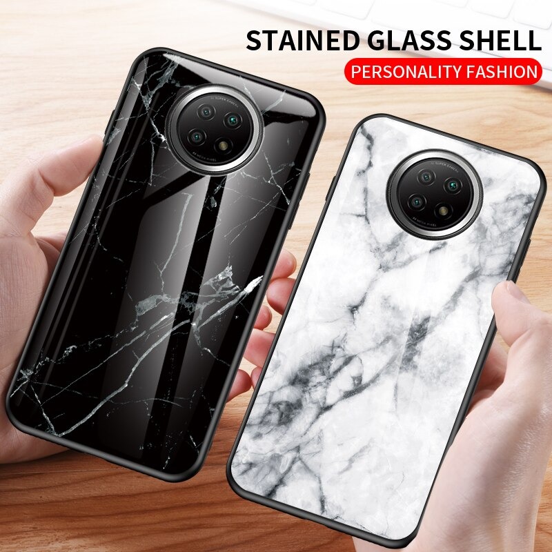 Case Redmi Note 9T 5G #เคสฝาหลัง Gradient Color ลายหินอ่อน Glass + PC + TPU Hybrid Case