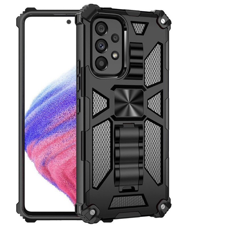 เคส Samsung Galaxy A21s #เคสฝาหลังพลาสติกแข็ง ไฮบริด TPU + Kickstand