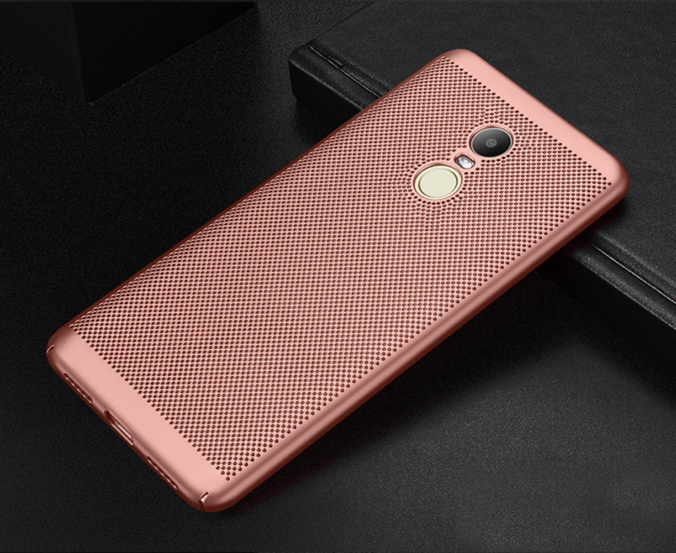 เคส Xiaomi Redmi 5 #เคสฝาหลังพลาสติกรูตะแกรงช่วยระบายความร้อน Hollow Mesh PC Shell