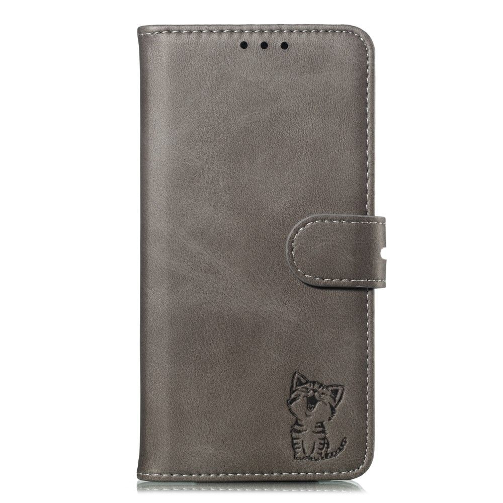 เคส Samsung Galaxy Note 20 / Note 20 5G #เคสฝาพับหนัง PU ลายแมว Imprinted Cat Pattern Leather Wallet