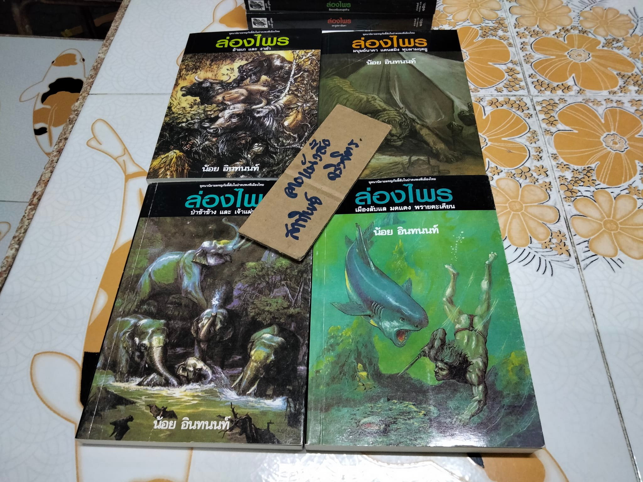 นิยายล่องไพร 8 เล่ม- (ครบชุด คือ 14 เล่ม) + ลูกไพร 1 เล่ม โดย น้อย อินทนนท์ - รวมเป็น 9 เล่ม