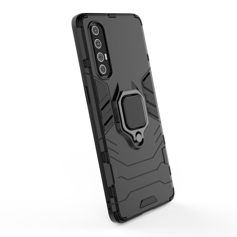 Case OPPO Reno 3 Pro 5G 6.5นิ้ว #เคสฝาหลังพลาสติกแข็ง +TPU Hybrid Case มีแหวนสวมนิ้วโลหะ