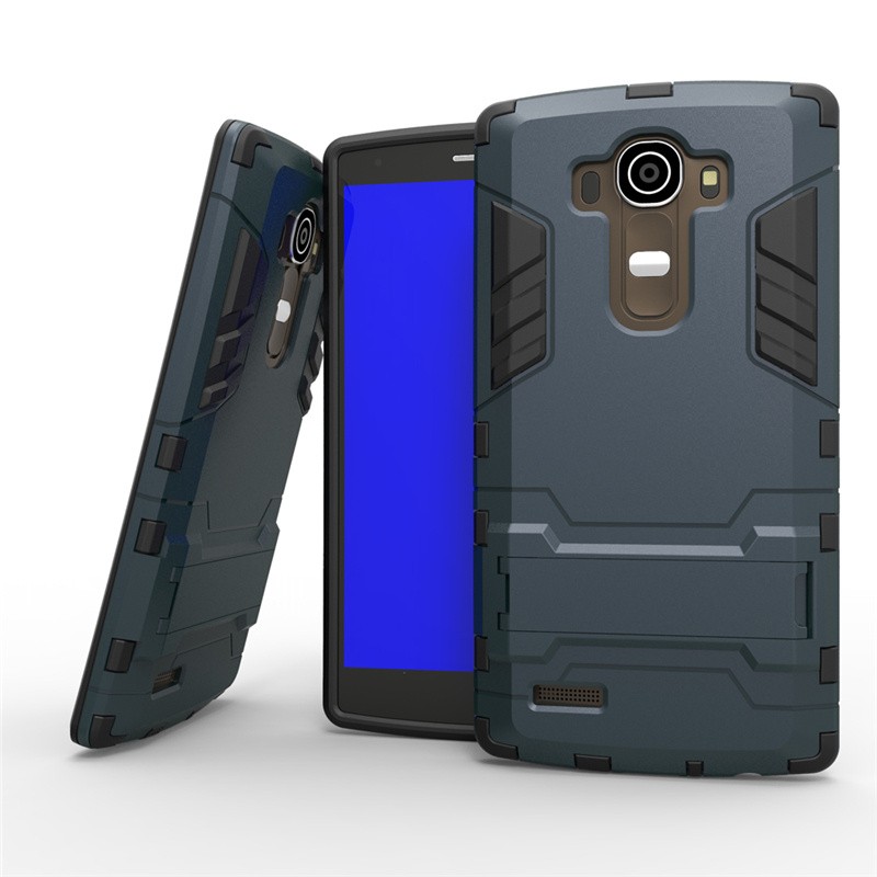Case LG G4 เคส Hybrid พลาสติก และ TPU มีขาตั้งในตัว แบบ 2 in 1 สีสันสวยงามทันสมัย