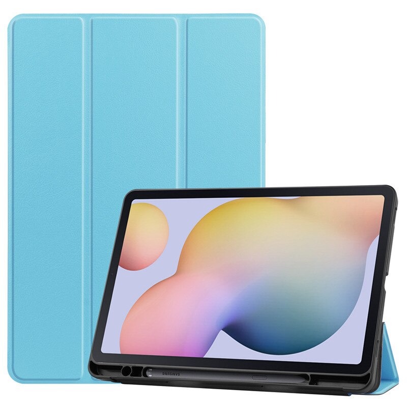 Case Samsung Galaxy Tab S7 SM-T870 SM-T875 #เคสฝาพับหนัง PU แบบ 3 พับมีช่องเก็บปากกาในตัว