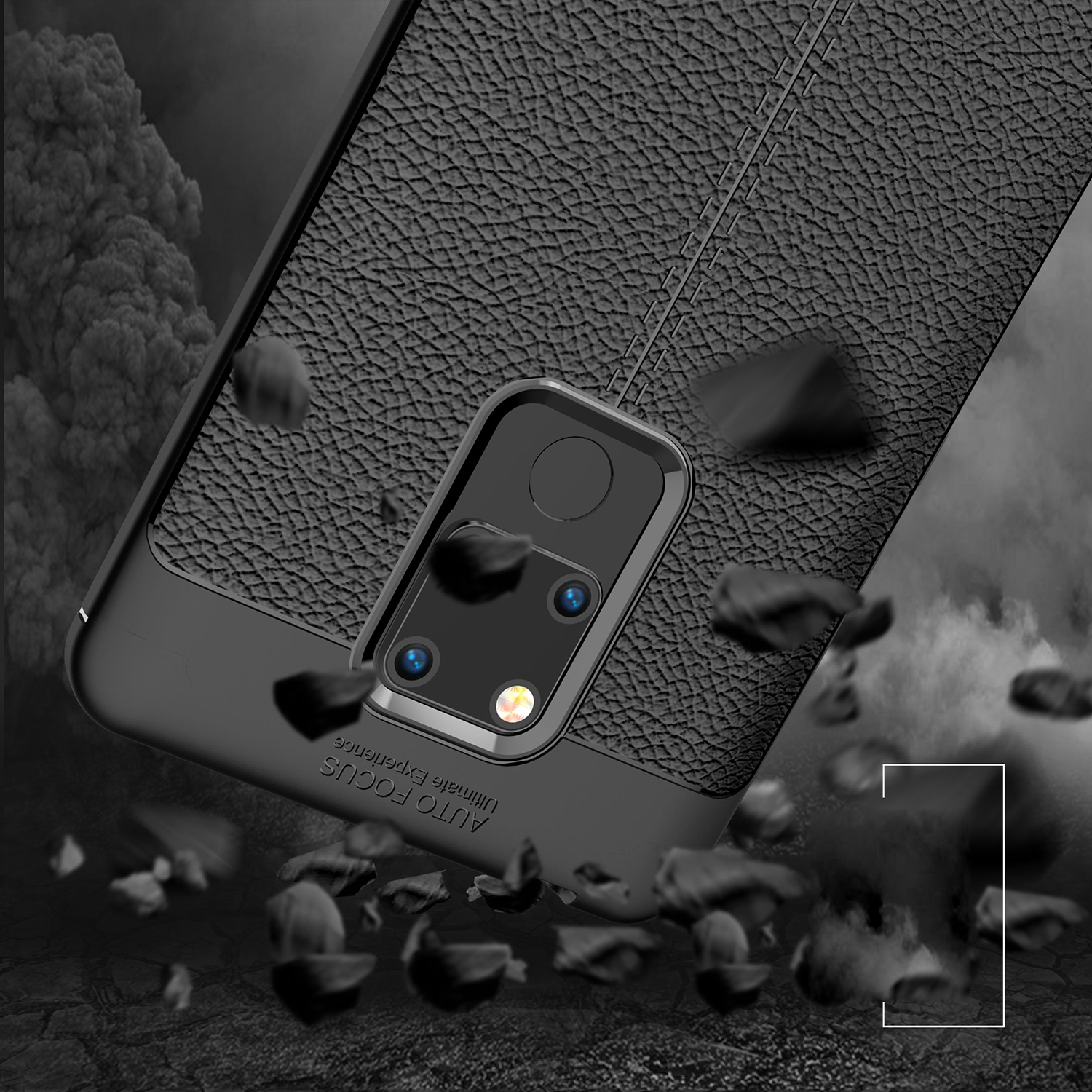 Case Huawei Mate 20 X #เคสฝาหลังTPU ผิวลิ้นจี่ช่วยป้องกันลายนิ้วมือและกันลื่นได้ดี