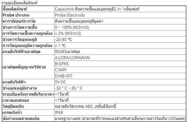 SOIL DIGITAL CAPACITIVE อุณหภูมิ ความชื้น ในดิน
