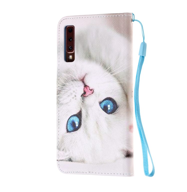 Case Samsung Galaxy A7 (2018) #เคสฝาพับรูปแบบกระเป๋าสตางค์พิมพ์ลายน่ารักๆ