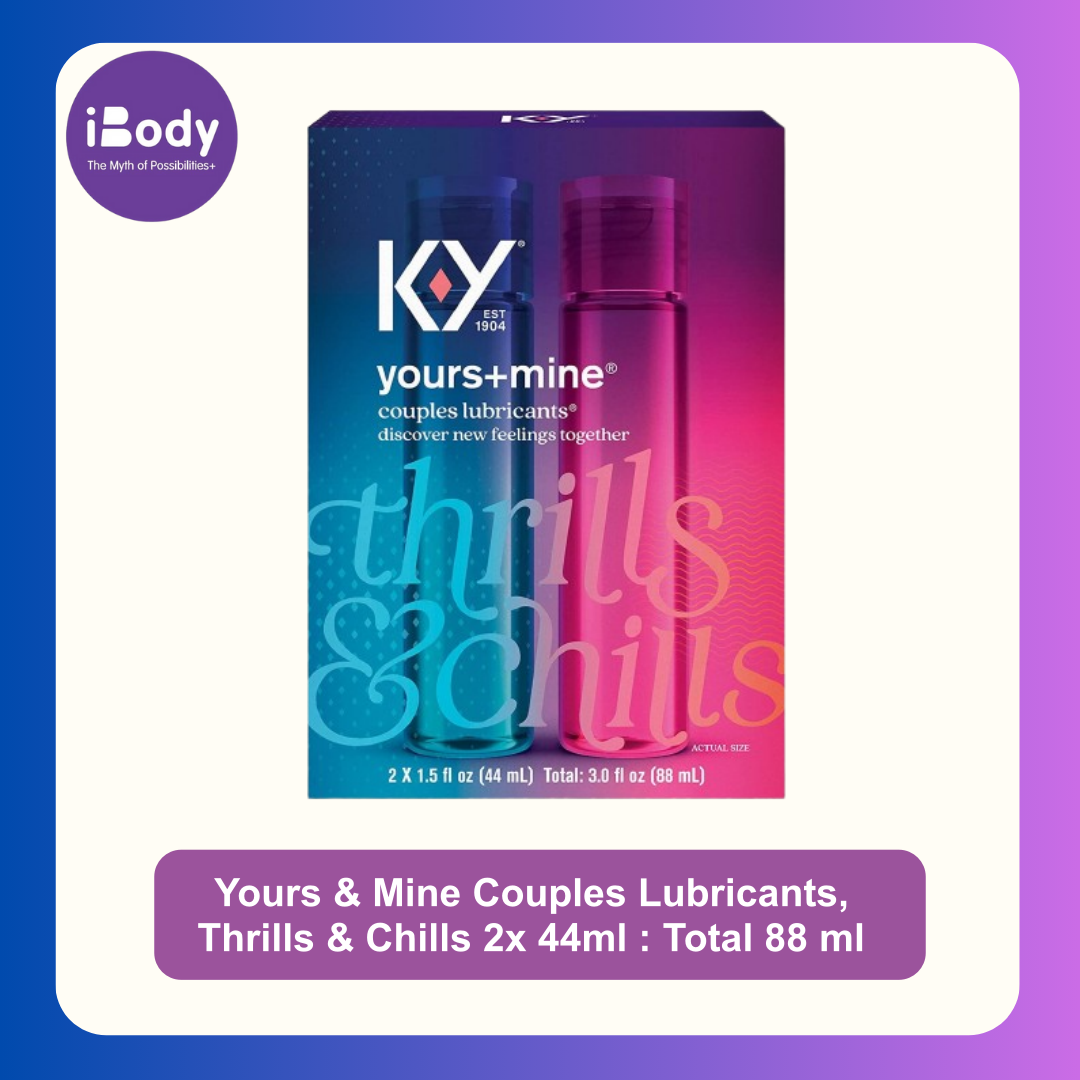 เค-วาย เจลหล่อลื่น สำหรับคู่รัก Yours & Mine Couples Lubricants, Thrills & Chills 2x 44ml : Total 88 ml (K-Y®)
