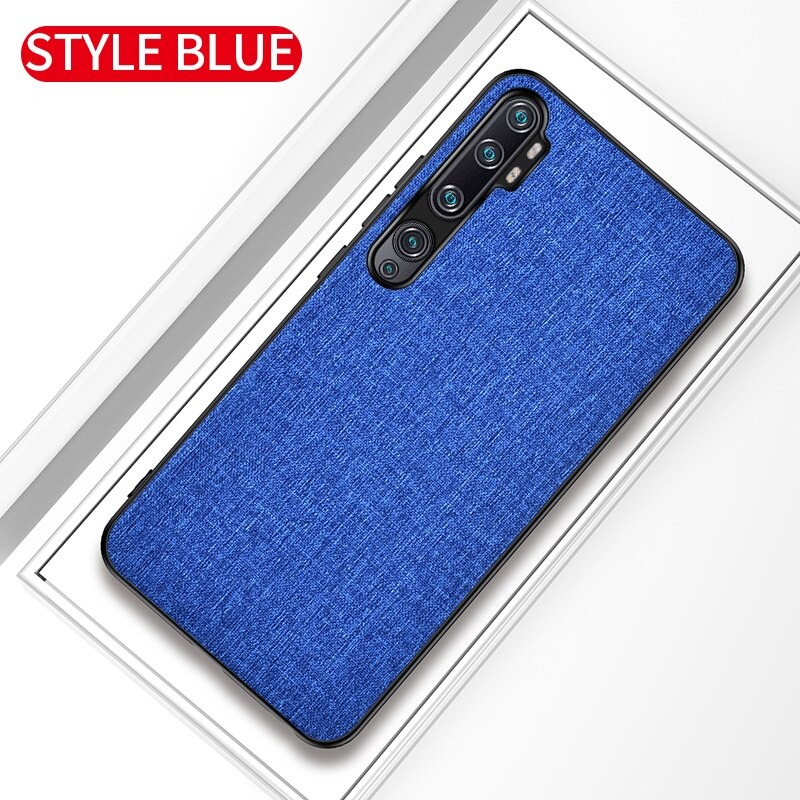 เคส Xiaomi Mi Note 10 Pro #เคสฝาหลังเคลือบผิวผ้า Matte Cloth PU + PC + TPU Hybrid
