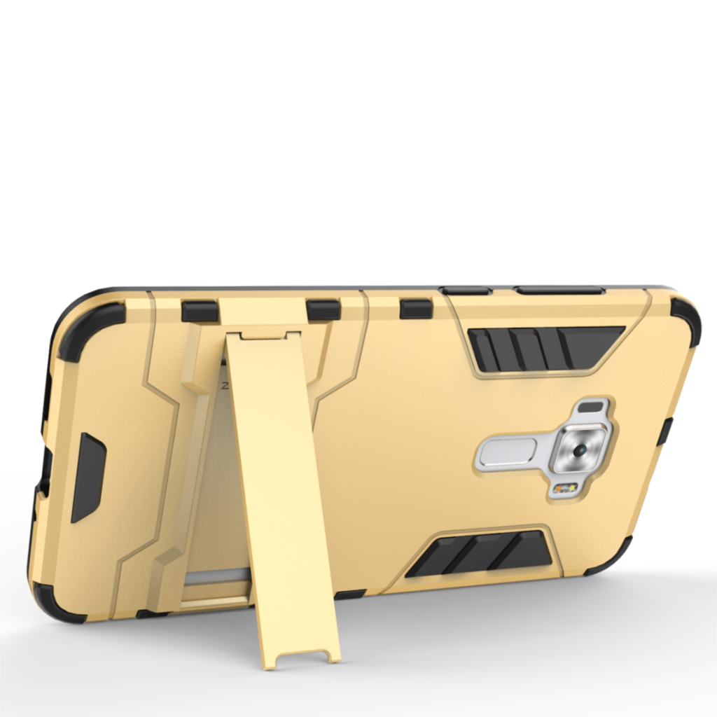 Case Asus Zenfone 3 ZE552KL #เคสฝาหลังพลาสติก ไฮบริด TPU + Kickstand