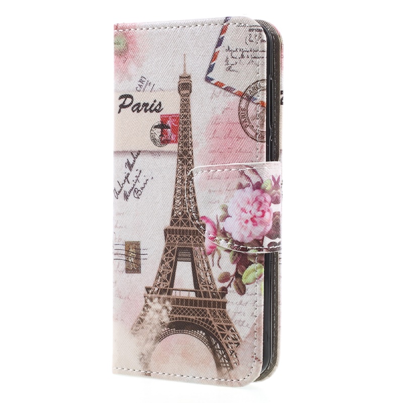เคส Huawei Y7 (2017) #เคสฝาพับพิมพ์ลายหนัง PU ที่มีช่องเสียบการ์ด ลวดลายสวยงาม