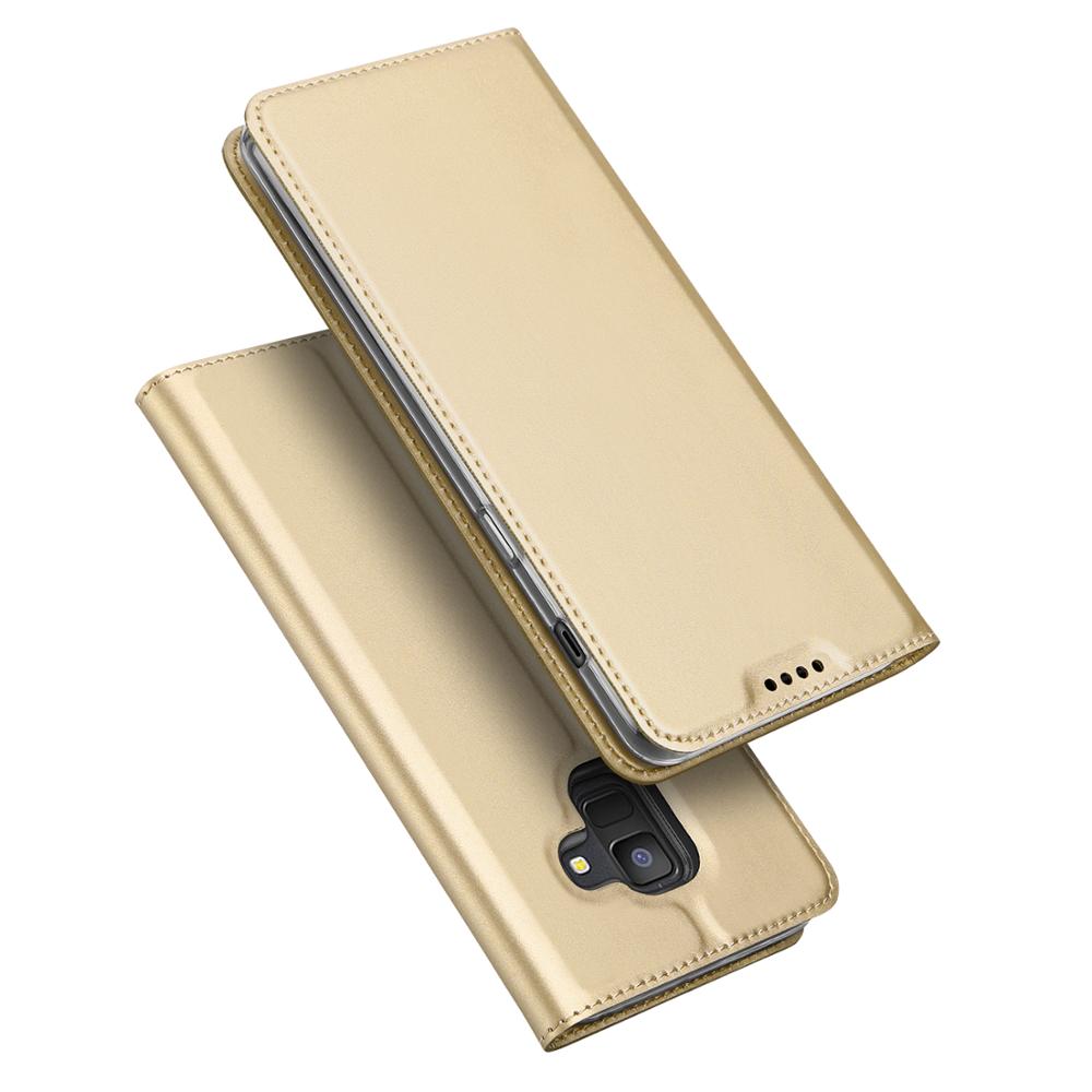 เคส Samsung Galaxy A6 (2018) #เคสฝาพับ Skin Pro Series Auto-absorbed Card Holder Leather คุณภาพดี