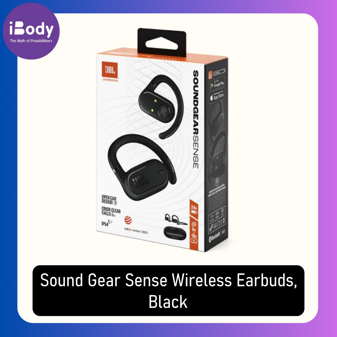 (JBL By Harman®) Sound Gear Sense Wireless Earbuds, Black เจบีแอล หูฟังไร้สาย แบบ Open Ear