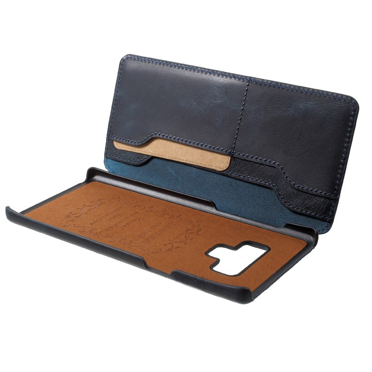 เคส Samsung Galaxy Note 9 #เคสฝาพับแบบกระเป๋าสตางค์หนังแท้ Vintage Genuine Leather Wallet