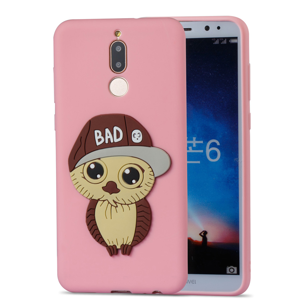 Case Huawei Nova 2i #เคสฝาหลังนิ่มลายนกฮูกใส่หมวก 3D น่ารัก Cute 3D Owl with Cap Pattern Gel