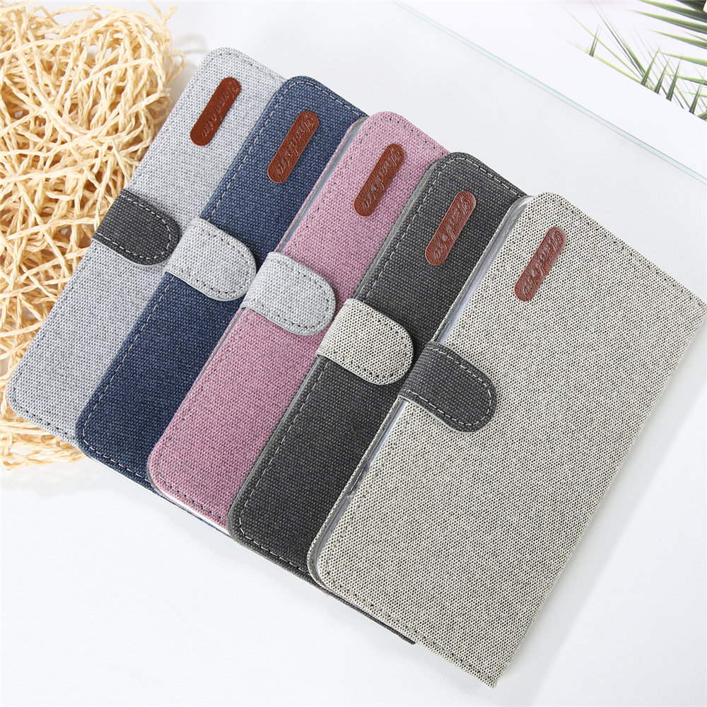 Case Xiaomi Mi A1 #เคสฝาพับหนัง PU เคลือบผิวผ้า Linen Fabric PU Leather Card Storage Phone Case