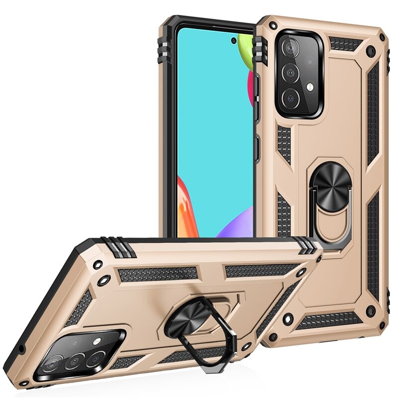 เคส Samsung Galaxy A52/A52 5G/A52s 5G #เคสฝาหลัง Hybrid TPU+PC มีแหวนสวมนิ้ว