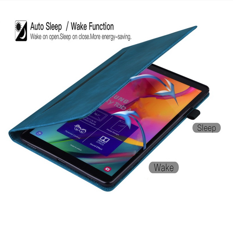 เคส Samsung Galaxy Tab A7 Lite 8.7" (T220,T225) #เคสแบบฝาพับมีช่องเสียบบัตรด้านหน้า PU Leather Business Smart Folio Tablet Cover