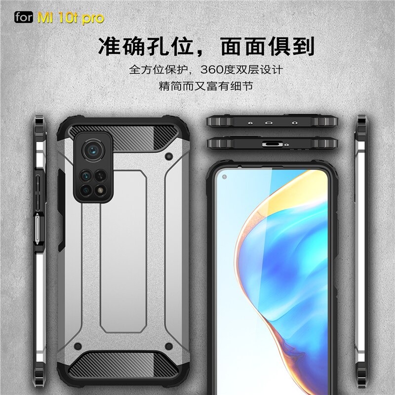 Case Xiaomi Mi 10T Pro #เคสฝาหลังเกราะป้องกัน ไฮบริด พลาสติก+TPU Heavy Duty Rugged Hybrid