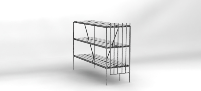 แท่นปลูกพืชแบบราง 2 ชั้น