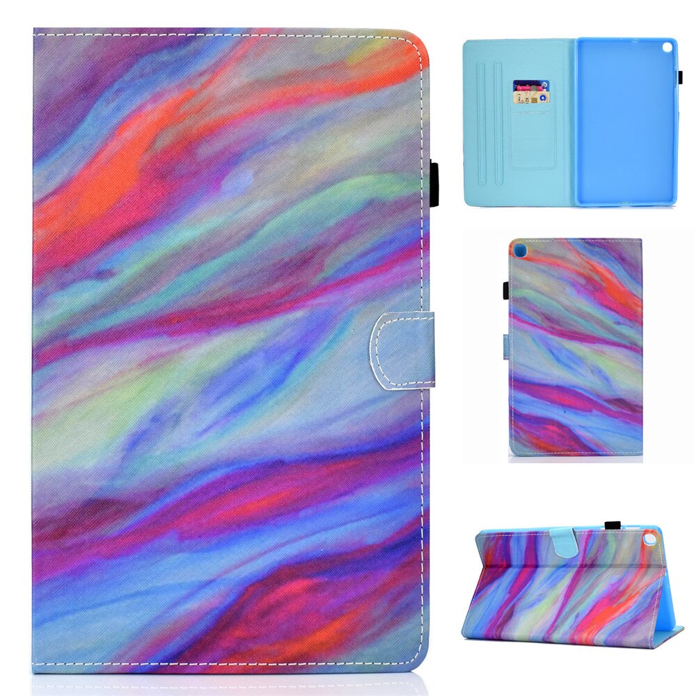 Case Samsung Galaxy Tab S6 Lite 10.4 SM-P610 P615 P617 #เคสฝาพับหนัง PU พิมพ์ลาย Pattern Printing PU Leather Flip