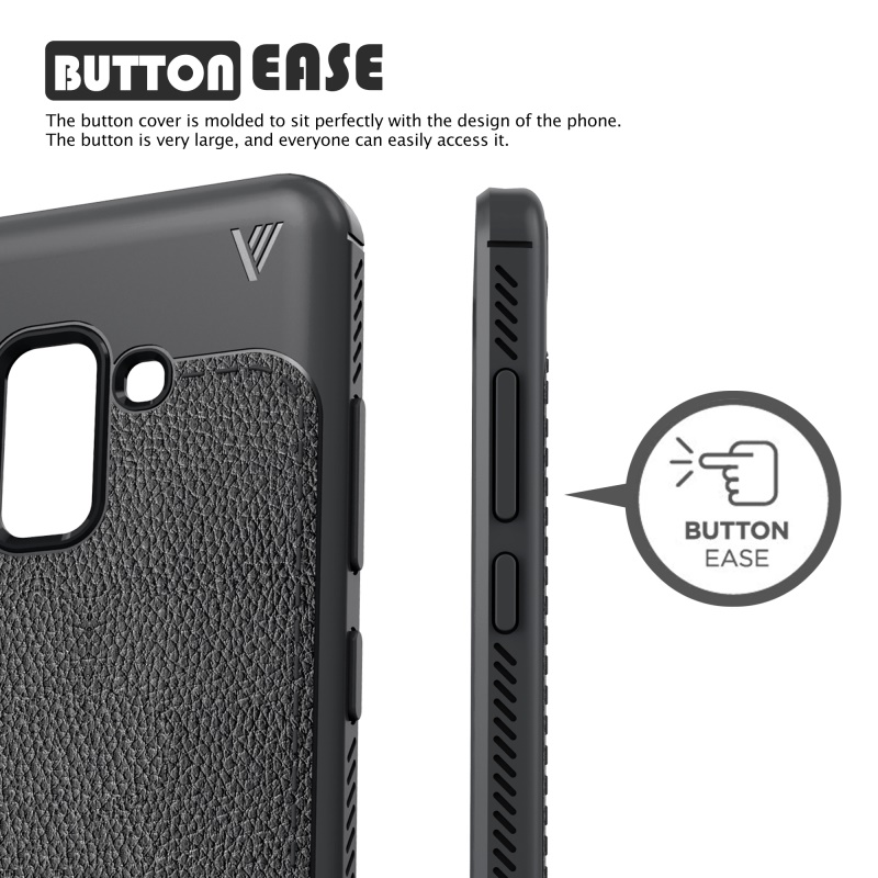 Case Samsung Galaxy A8+2018 IVSO Gentry Series #เคสฝาหลัง TPU ลายผิวเคลือบหนัง PU คุณภาพดีราคาถูก พร้อมส่ง