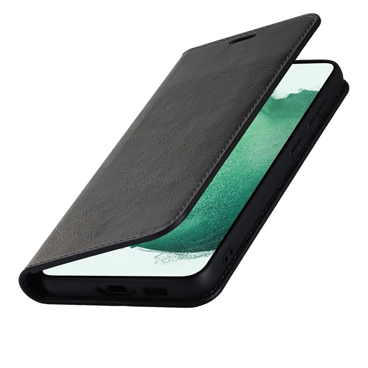 Case Samsung Galaxy A23 4G #เคสฝาพับหนังแท้แบบกระเป๋าสตางค์คุณภาพดี Crazy Horse Genuine Leather Cover