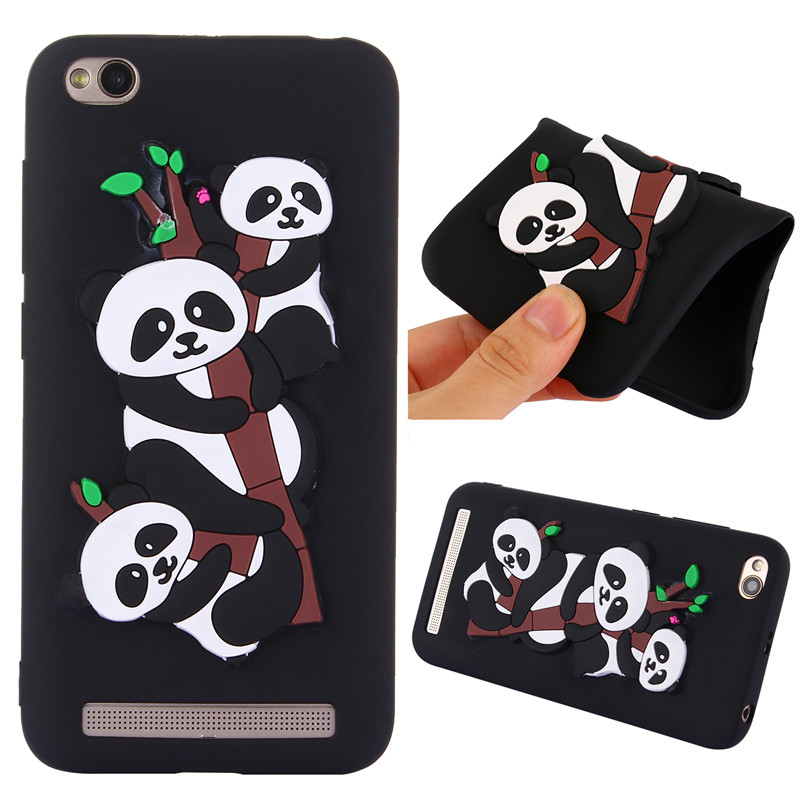 เคส Xiaomi Redmi 5A #เคสฝาหลังนิ่มลายหมีแพนด้า 3D น่ารักๆ Bamboo TPU Gel