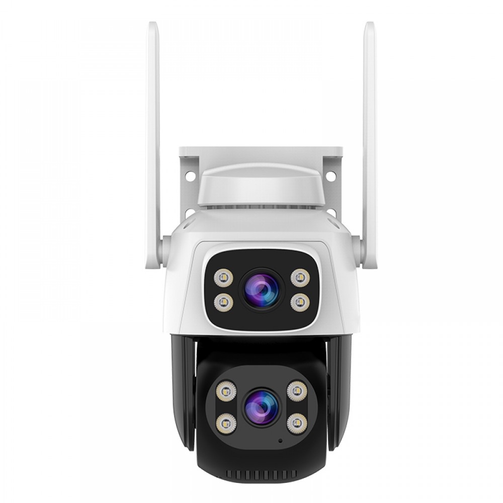 Vstarcam VStarcam กล้องวงจรปิดกล้องใช้ภายนอกแบบสองเลนส์ รุ่นC622DR ความละเอียด1ล้านพิกเซล พูดโต้ตอบได้ #Cam4u ขาว