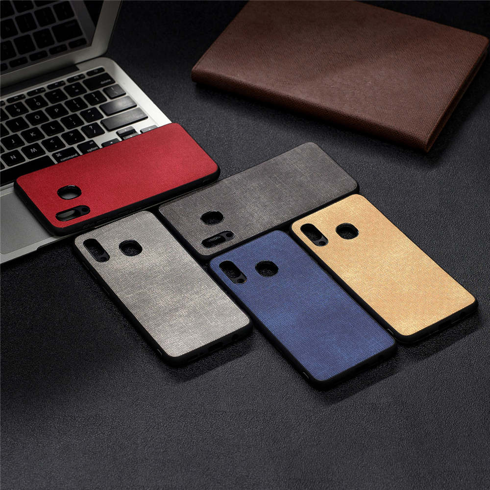 Case Samsung Galaxy A30/A20 #เคสฝาหลังลายผิวยีนส์ Denim TPU+PU Leather