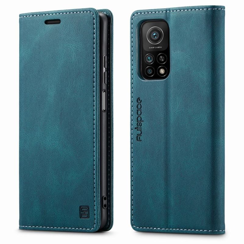 Case Xiaomi Mi 10T Pro #เคสฝาพับหนัง PU แบบกระเป๋าสตางค์ AUTSPACE Series RFID Blocking Retro Matte Leather Wallet