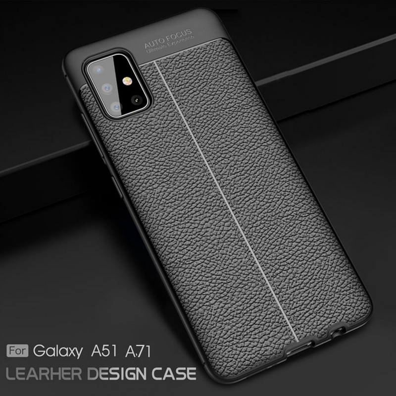 Case Samsung Galaxy A51 #เคสฝาหลัง TPU ผิวลิ้นจี่ช่วยป้องกันลายนิ้วมือและกันลื่นได้ดี