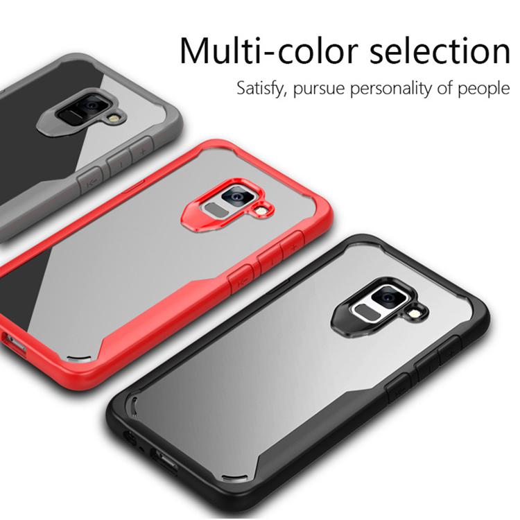 Case Samsung Galaxy A8 Plus 2018 #เคสฝาหลัง Hybrid Shock Absorption PC + TPU
