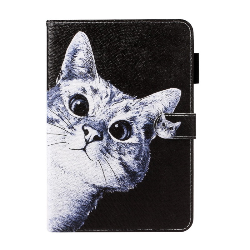 เคส Samsung Galaxy Tab A 8.0 (2019) SM-T290 SM-T295 SM-T297 #เคสฝาพับพิมพ์ลายหนัง PU พร้อมที่เก็บการ์ด Pattern Printing PU Leather Tablet Stand Case with Card Storage