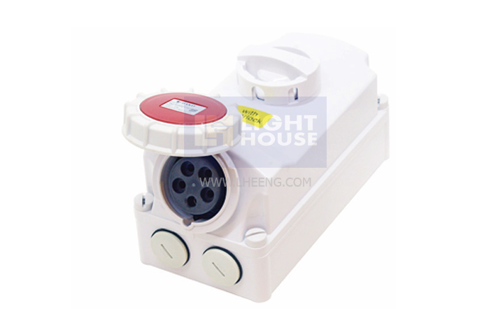HTPZ-1151 "DAKO PLUG" เต้ารับพร้อมสวิทช์ล็อคกันน้ำ (3P+N+E) 16A IP67 (SWITCHED & INTERLOCKED SOCKETS IP67)