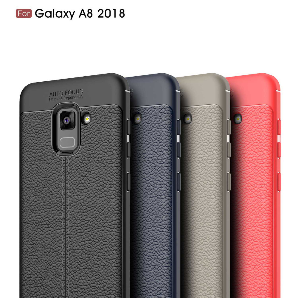 เคส Samsung Galaxy J6 (2018) TPU #เคสฝาหลังผิวลิ้นจี่ช่วยป้องกันลายนิ้วมือและกันลื่นได้ดี