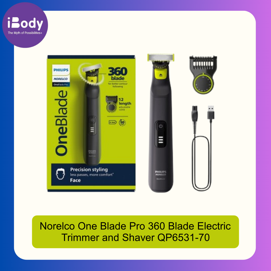 (Philips®) Norelco One Blade Pro 360 Blade Electric Trimmer and Shaver QP6531-70 เครื่องกันขนไฟฟ้าไฮบริด