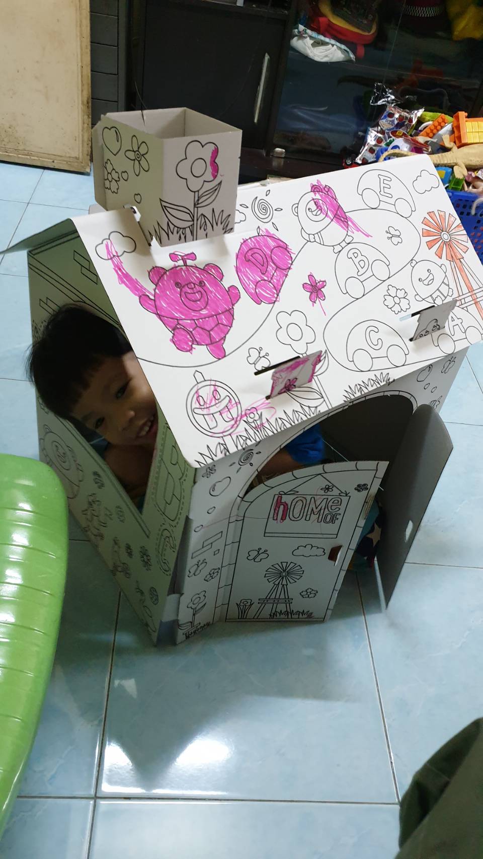 ของเล่นเด็ก บ้านกระดาษขนาดใหญ่