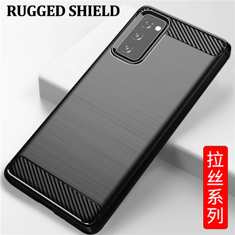 เคส Samsung Galaxy S20 FE/S20 FE 5G#เคสคาร์บอนไฟเบอร์ ผิวขัดแปรง Brushered TPU Back Case