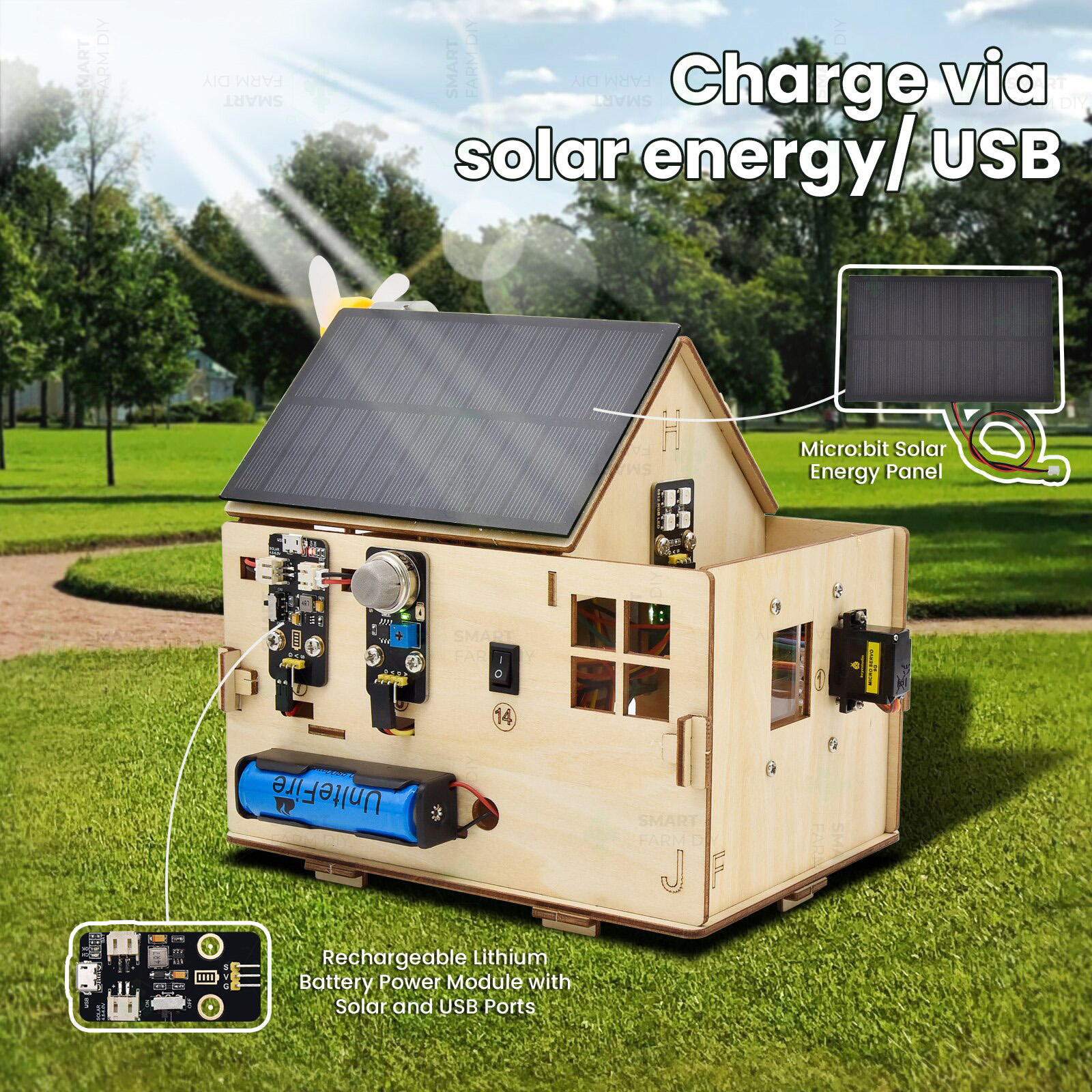 ชุดการเรียนรู้ระบบ สมาร์ทโฮม Smart Home solar Charge