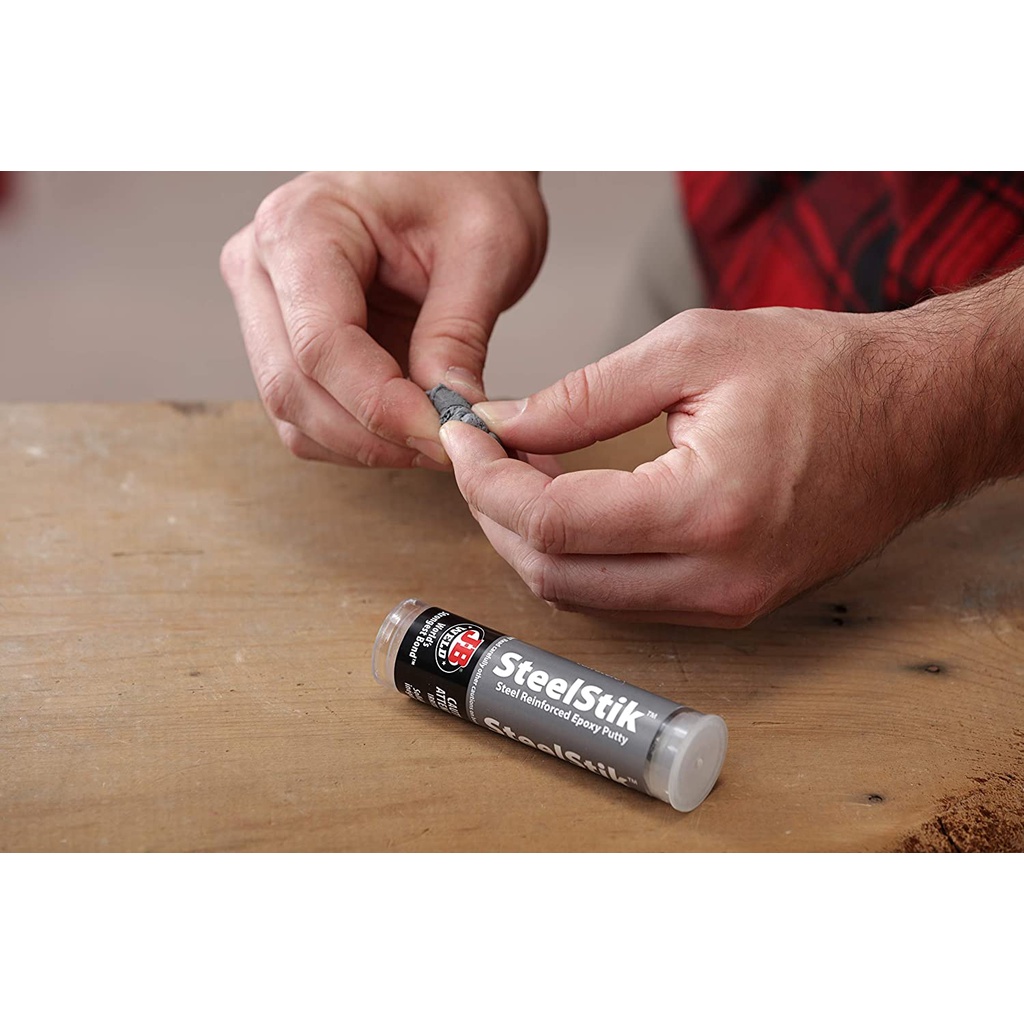 J-B Weld® SteelStik Steel Reinforced Epoxy Putty Stick, Dark Grey 57g แท่งกาวดินน้ำมัน อีพ็อกซี่ ซ่อมแซมโลหะ พลาสติก
