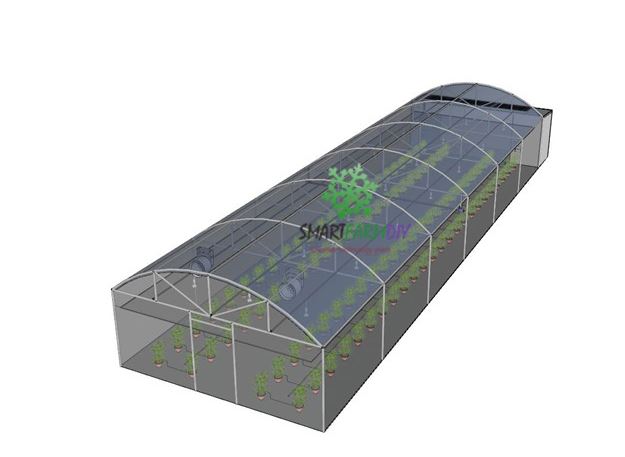โรงเรือนปลูกพืชแบบ Greenhosue6x20 Solar Cell Saving Energy