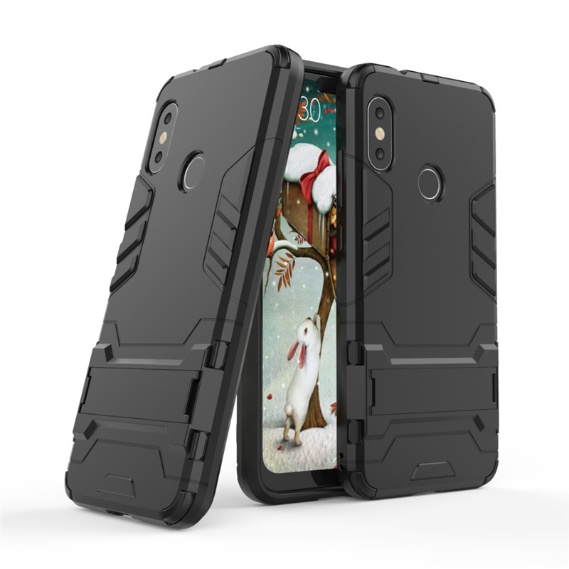 Case Xiaomi Mi A2 Lite #เคสฝาหลังพลาสติก ไฮบริด TPU + Kickstand