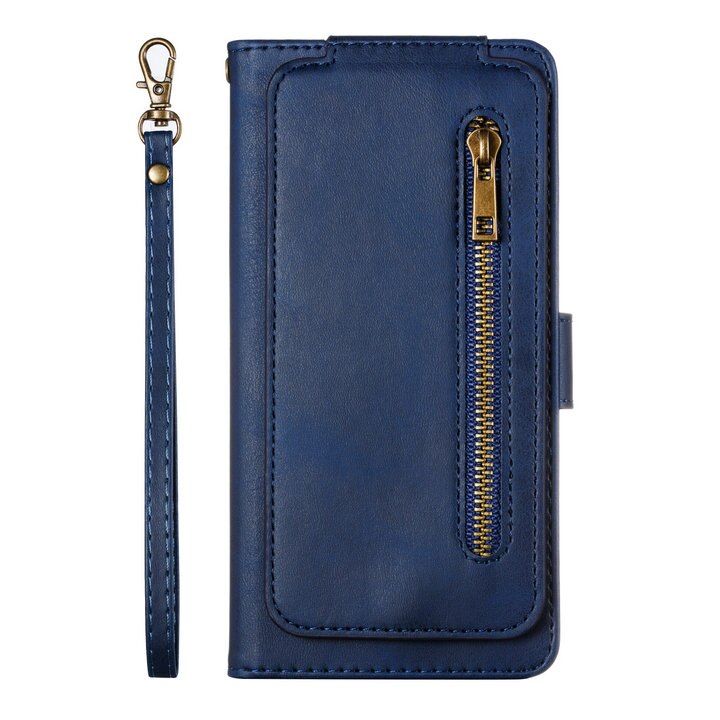 เคส Xiaomi Mi 10T #เคสฝาพับแบบกระเป๋าสตางค์ช่องใส่บัตรหลายช่อง Multi-slot Wallet Zippered Leather พร้อมสายคล้อง