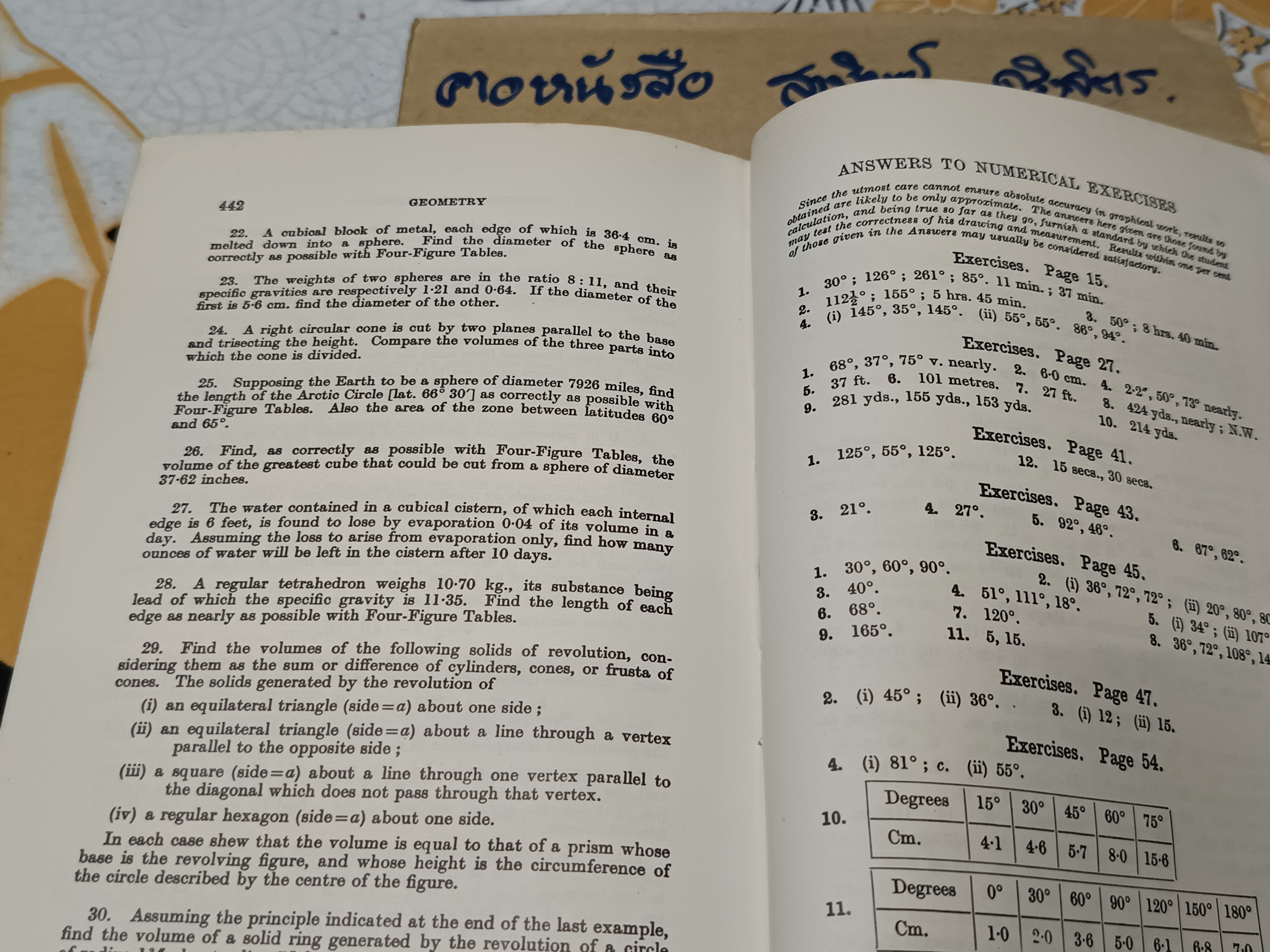 A SCHOOL GEOMETRY PARTS I-VI by HALL & STEVENS (ท.ว.พ.) มือสอง ปกแข็ง