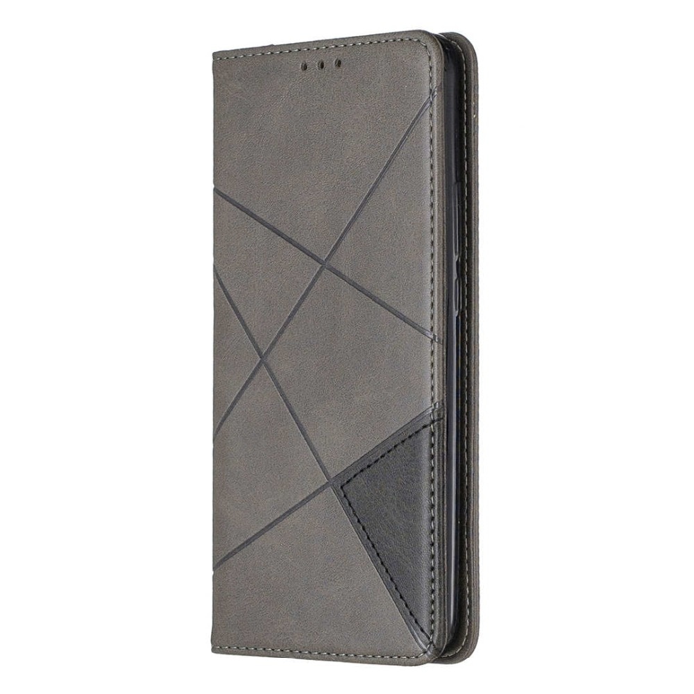 Case Huawei P30 Lite #เคสฝาพับหนัง PU มีช่องเสียบ ID บัตรอื่นๆในตัว Geometric Pattern Leather Card Holder Protective