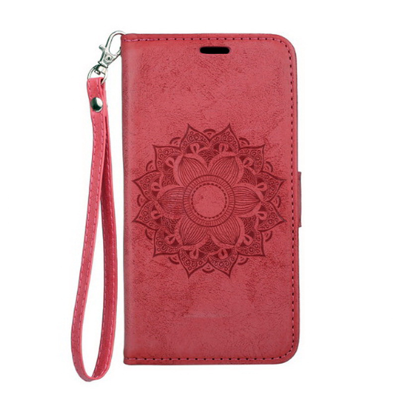 Case Samsung Galaxy A8 (2018) #เคสฝาพับพิมพ์ลายดอกไม้ Mandala Flower