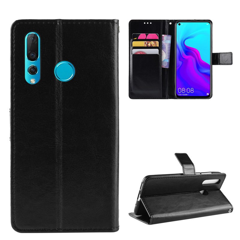Case Huawei Nova 4 #เคสฝาพับหนัง PU ผิวหนังม้า แบบกระเป๋าสตางค์ Crazy Horse PU Leather Wallet